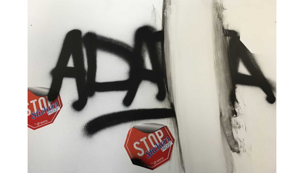 Los productos Adapta Antigraffiti preservan de graffitis efectuados con aerosoles y rotuladores