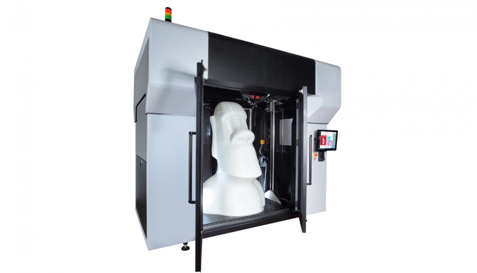 La nueva impresora 3D es capaz de imprimir figuras de hasta 1,50 m de ancho por 1,80 m de alto, en tan slo 5 horas
