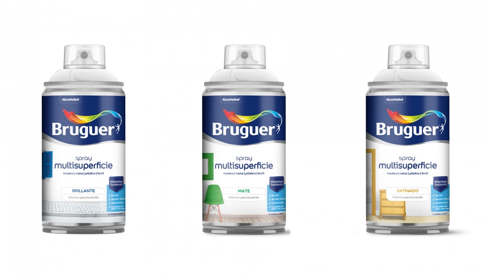 El nuevo formato de Bruguer presenta en tres acabados diferentes: brillante, satinado y mate de 300 ml