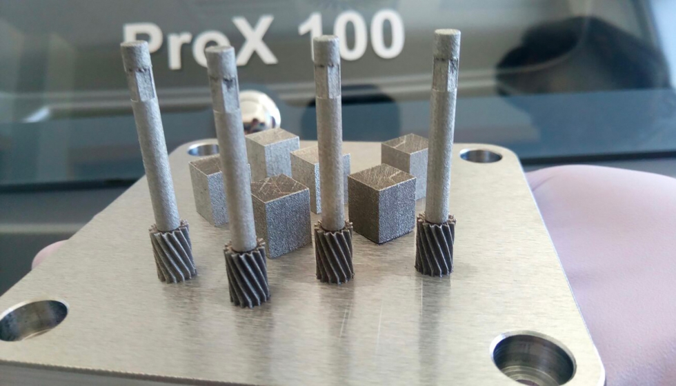 Ejemplo de piezas realizadas con la tecnologa ProX 100