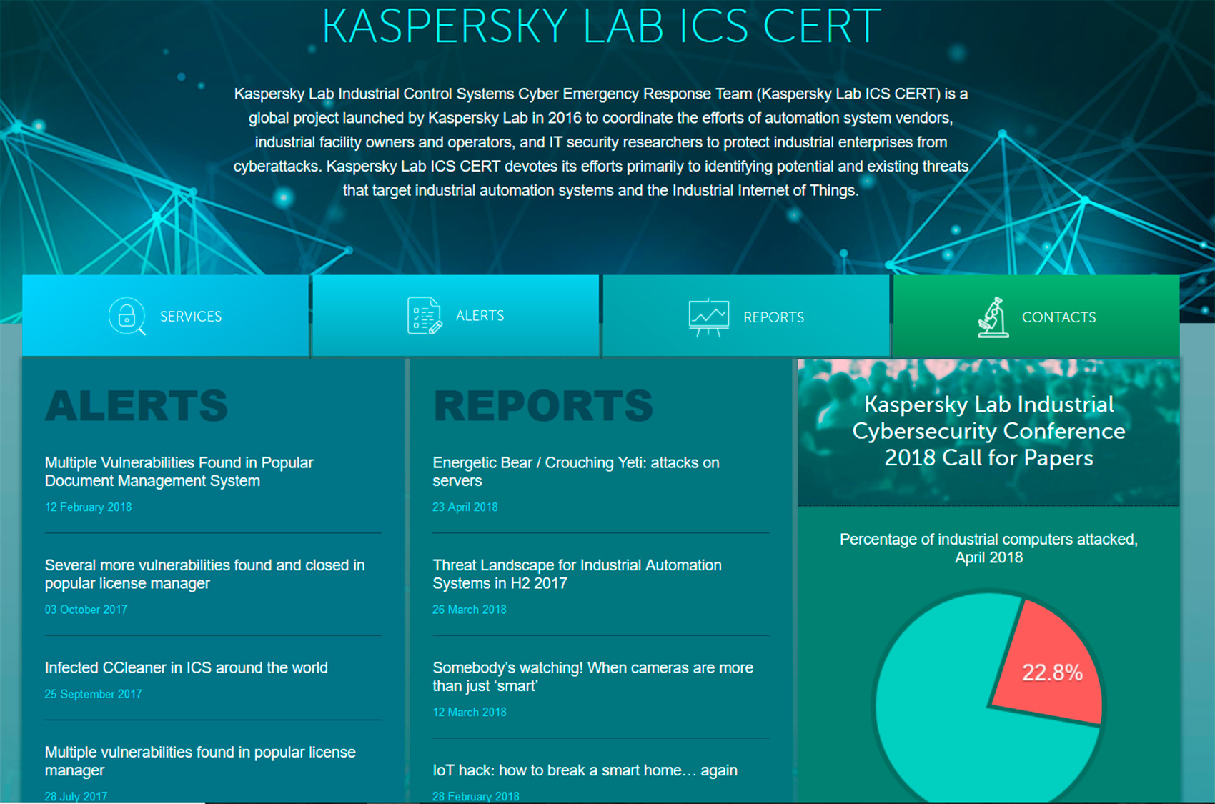 El centro de respuesta para ciberincidentes de Kaspersky Labs advierte de los ataques al mundo industrial y empresarial...