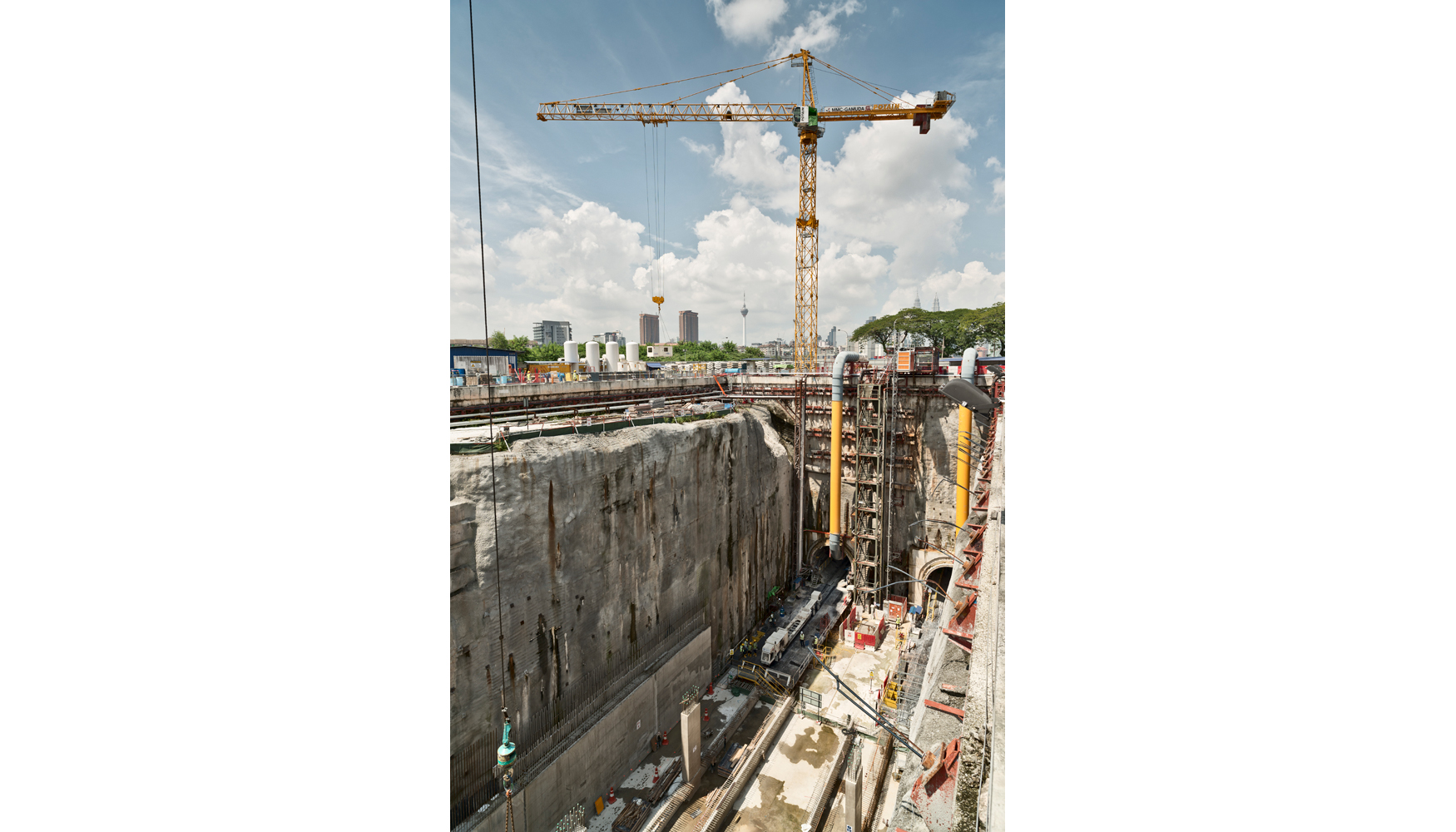Obras de construccin de la lnea 1 del metro de Klang Valley en Kuala Lumpur