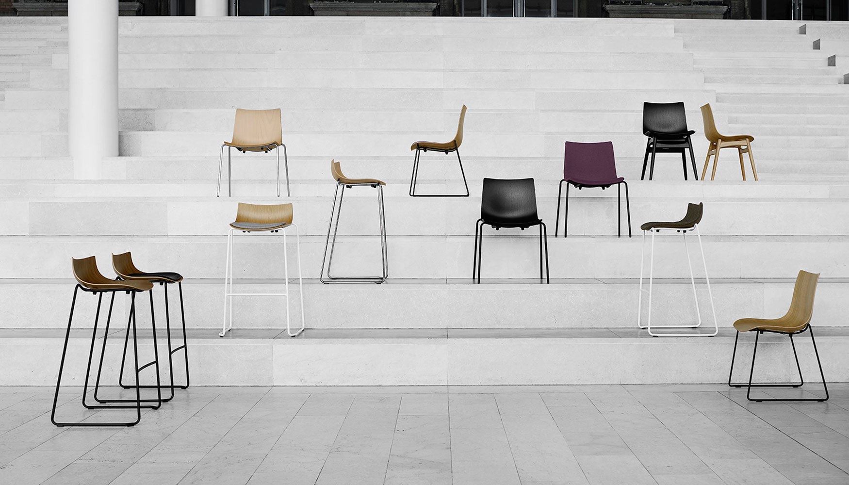 Preludia, la nueva serie de mesas y sillas para el mercado contract creadas por Brad Ascalon