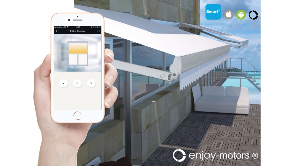 El sistema eSmarthome de Enjoy Motors, gracias a la app Smart+, puede controlarse desde el telfono mvil