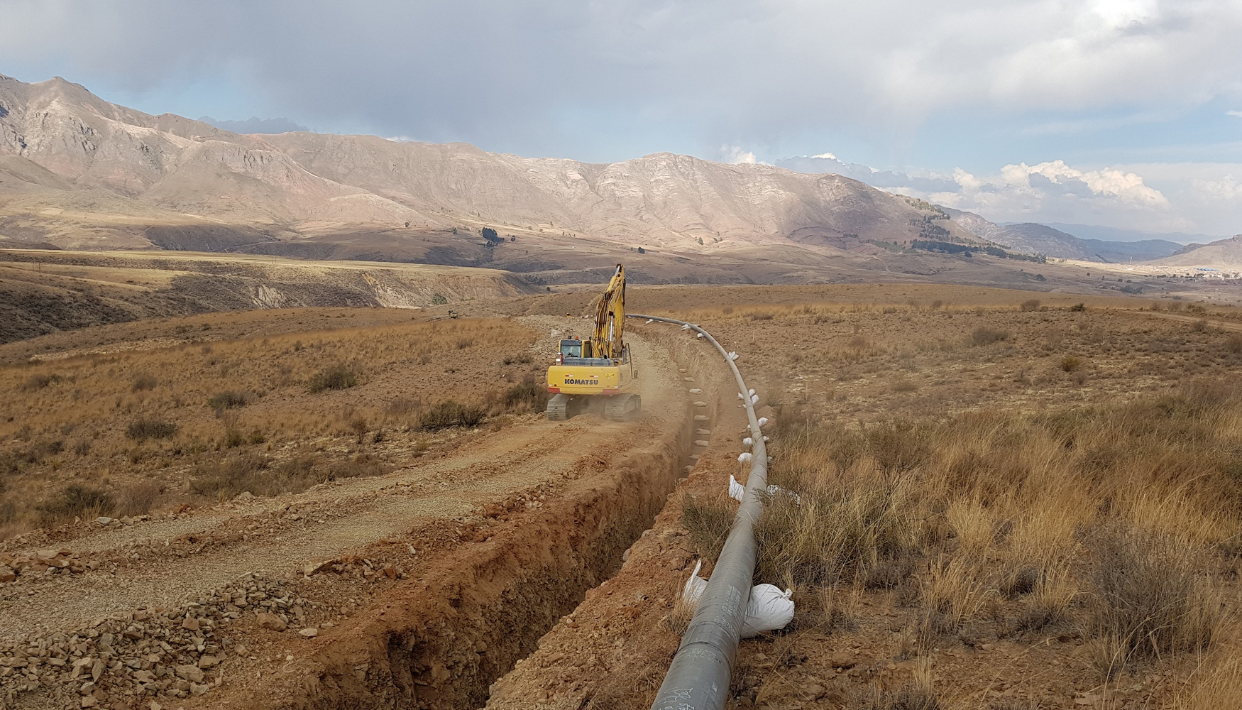 Trabajos de excavacin para el proyecto Expansion del Gasoducto Sucre-Potos