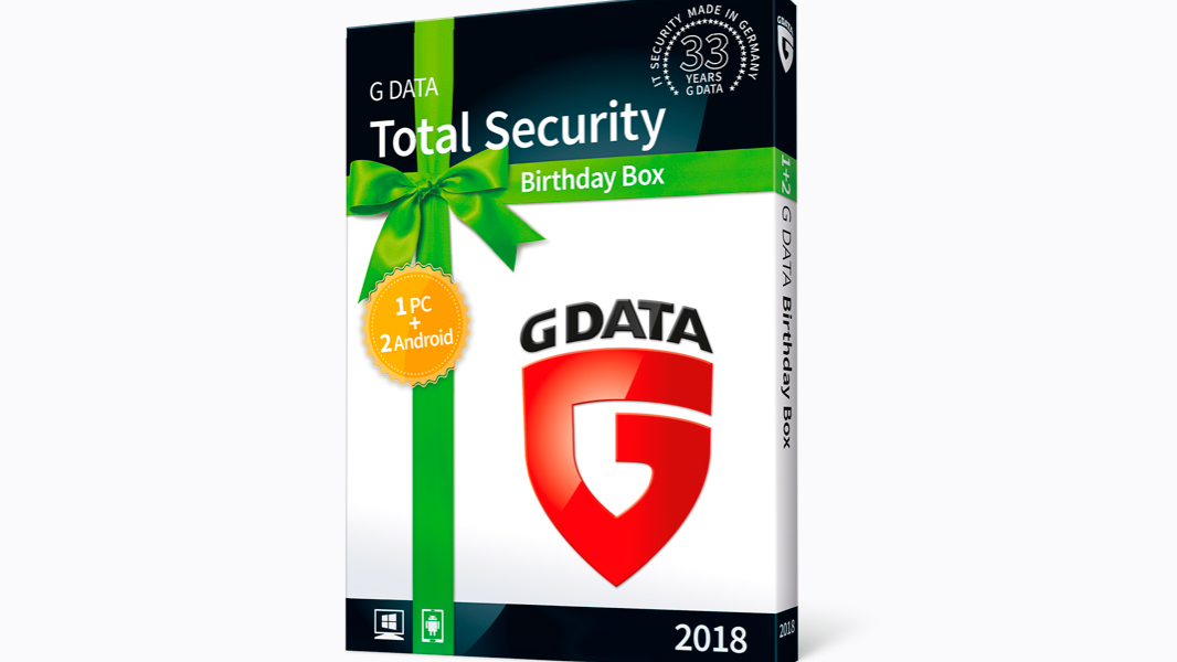 G Data Total Security Birthday Box incluye proteccin para dos dispositivos Android