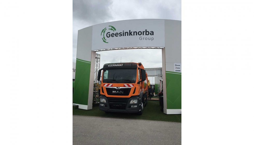 El stand de Geesinknorba, ubicado en la zona exterior de la Feria de Mnich, fue uno de los ms espectaculares de Ifat