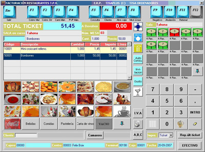 Captura de imagen del programa Izaro Retail