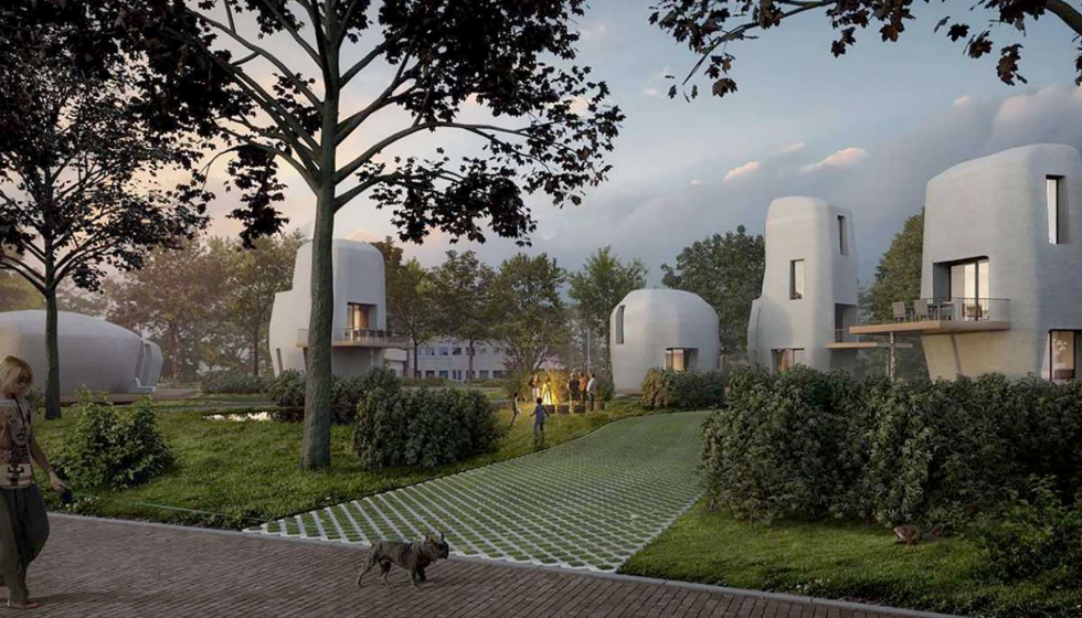 Eindhoven imprimirá en 3D cinco casas habitables de hormigón - Impresión 3D  - Fabricación aditiva