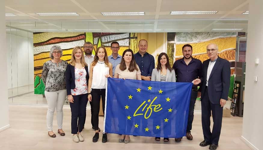 Miembros del consorcio Midwor-Life durante la reunin del proyecto en Bruselas, Blgica