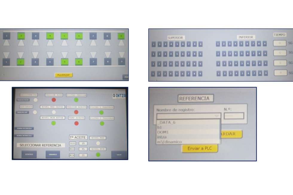 Distintos modos para seleccin de pulverizadores: Fijo-automtico (izquierda) o secuenciable (derecha)
