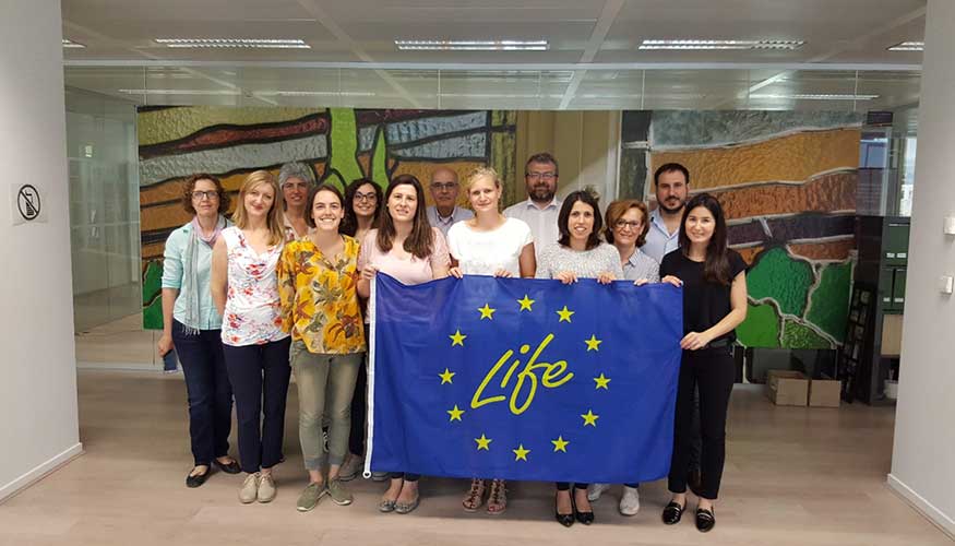 El equipo del proyecto Life-Flarex durante la reunin del proyecto en Bruselas