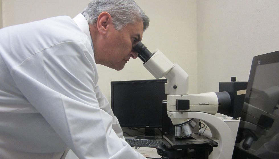 La investigacin que encabeza el doctor Ramos se centra en generar un biomaterial para regenerar hueso. Foto: Pablo Miranda...