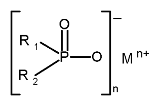 Figura 1: estructura qumica del ignfugo a base de fosfinato