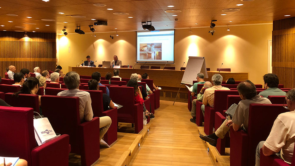 Un momento del curso nacional Patologas de las humedades estructurales en la edificacin celebrado por el COAATM