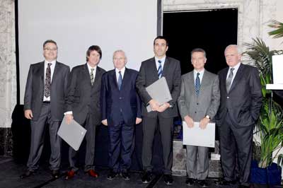 Premios Cep (de izquierda a derecha)Lluis Prez - Presidente del Cep, Josep Torres - Director General de Intermas Nets, S.A...