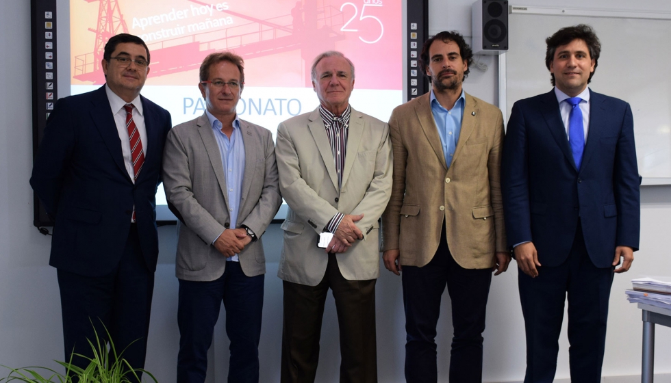 De izda. a dcha.: Enrique Corral, Pedro Hojas, Juan Lazcano, Vicente Snchez y Pedro Fernnez