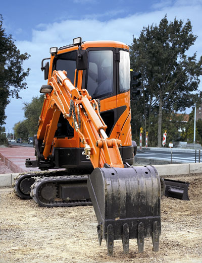 La miniexcavadora DX30z dispone de una fuerza de excavacin de 2,8 t