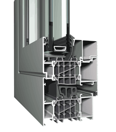 System for Windows and doors CS 86-HI of high thermal insulation with Uf value of 1.4 W/m2/K