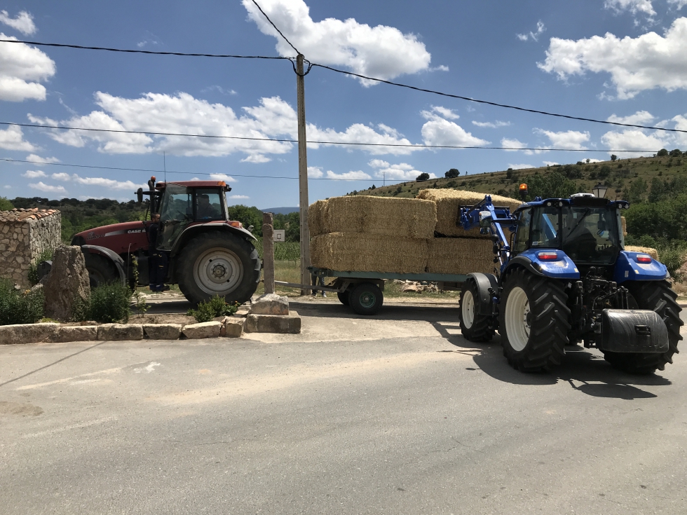 Tractores New Holland y Case IH en tareas de manejo y pesaje de pacas