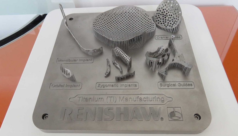 Ejemplos de piezas para el sector mdico impresas en 3D con la tecnologa Renishaw