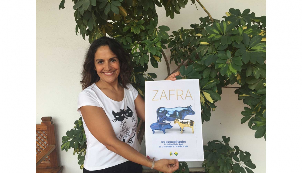 Lola Zoido Trujillo con 'Luna Ossa', cartel ganador