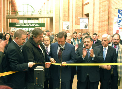 Marcelino Iglesias (Centre image) at the official opening of Fima 2008
