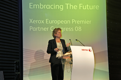 Sophie Vandebroek, CTO y Presidenta de Xerox Innovation Group, durante el Premier Partner Congress de Xerox