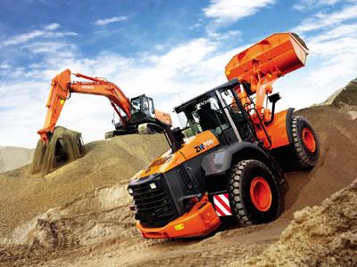 La pala cargadora ZW220 de Hitachi