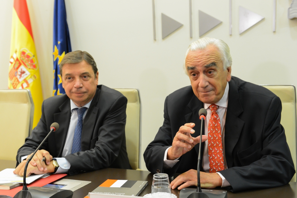 El ministro y Marcos Pea, presidente del CES de Espaa