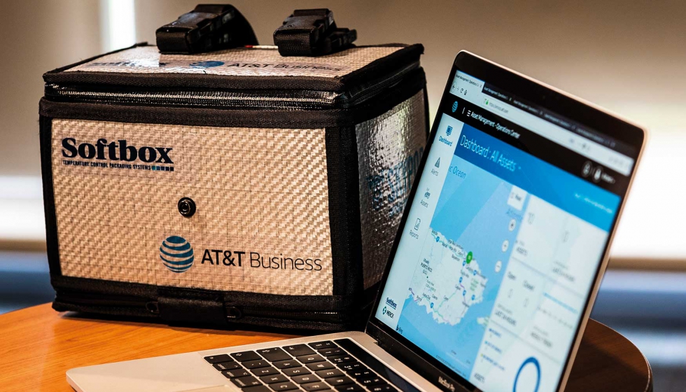 La tecnologa IoT de AT&T rastrea Skypod con datos vistos en un panel de aplicaciones web y para dispositivos mviles