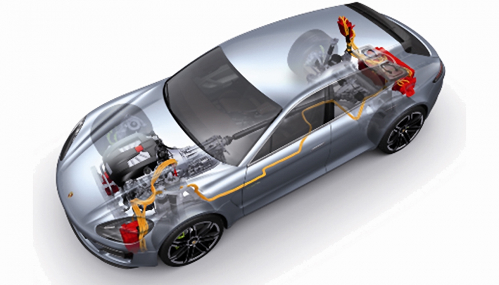 Figura 1. Tren de potencia Porsche Panamera S E-Hybrid 2014