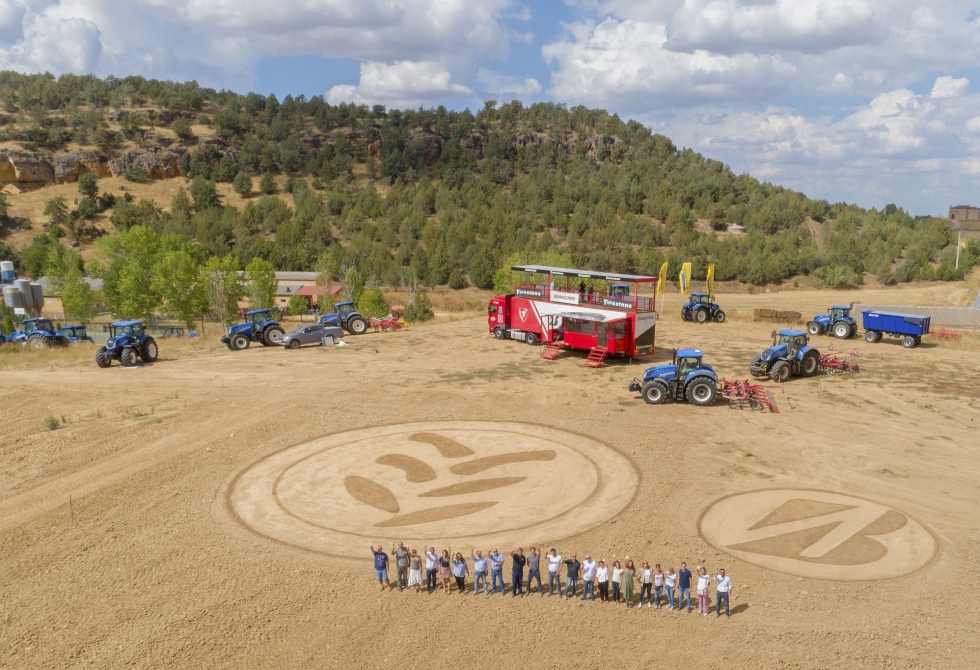 Imagen area del Campus New Holland, en Pearrubias del Pirn (Segovia), durante una de las jornadas de Bridgestone...