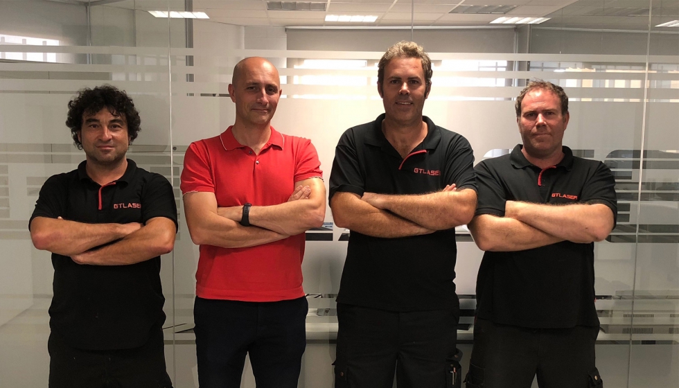 Los cuatro socios fundadores y alma mater de GT Laser. De izq. a dcha., Juan Garca, Jess Garca, Carlos Tarifa y Sergio Tarifa...