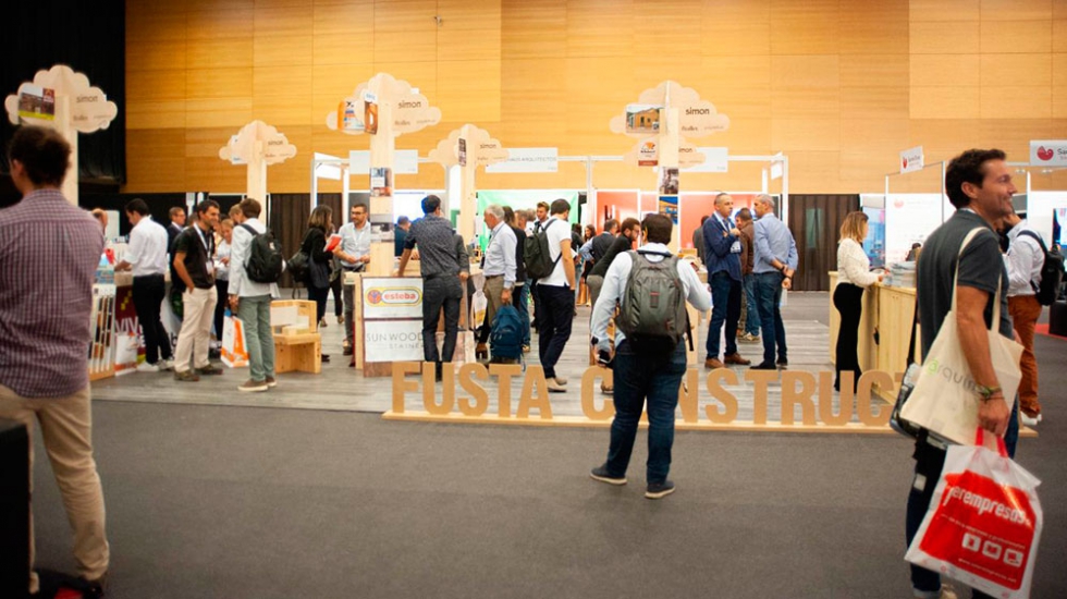 Stand de Arquima, compartido a travs del Gremi Fusta i Moble de Barcelona, en Rebuild 2018