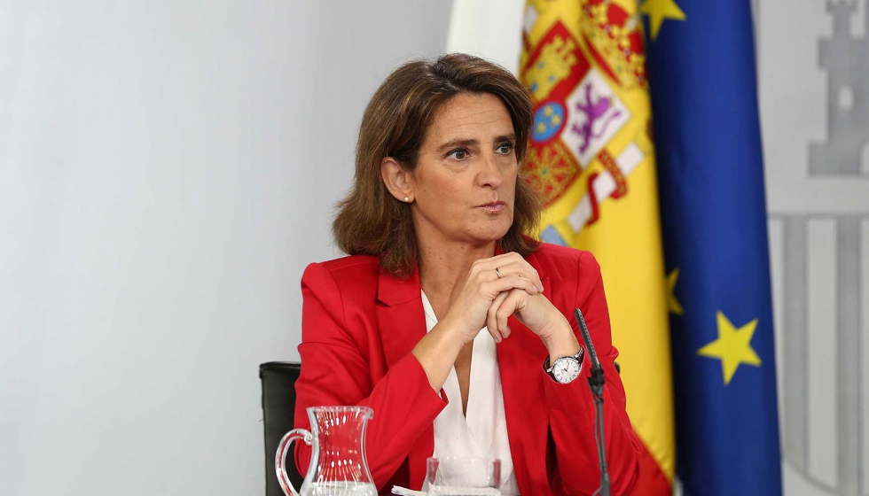 La ministra para la Transicin Ecolgica, Teresa Ribera, durante su intervencin en la rueda de prensa posterior al Consejo de Ministros...