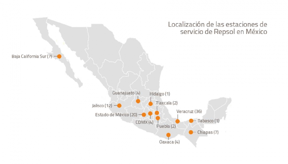 Repsol ya est presente en 12 estados mexicanos...
