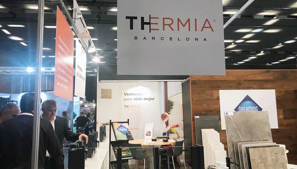Stand de Dreaming Ceramic y Thermia Barcelona en Rebuild 2018