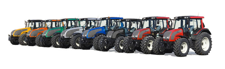 The Valtra tractor range is available in eight different colors