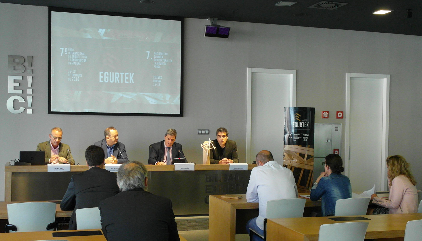Un momento de la rueda de prensa de presentacin de Egurtek celebrada en Bilbao el pasado 16 de octubre