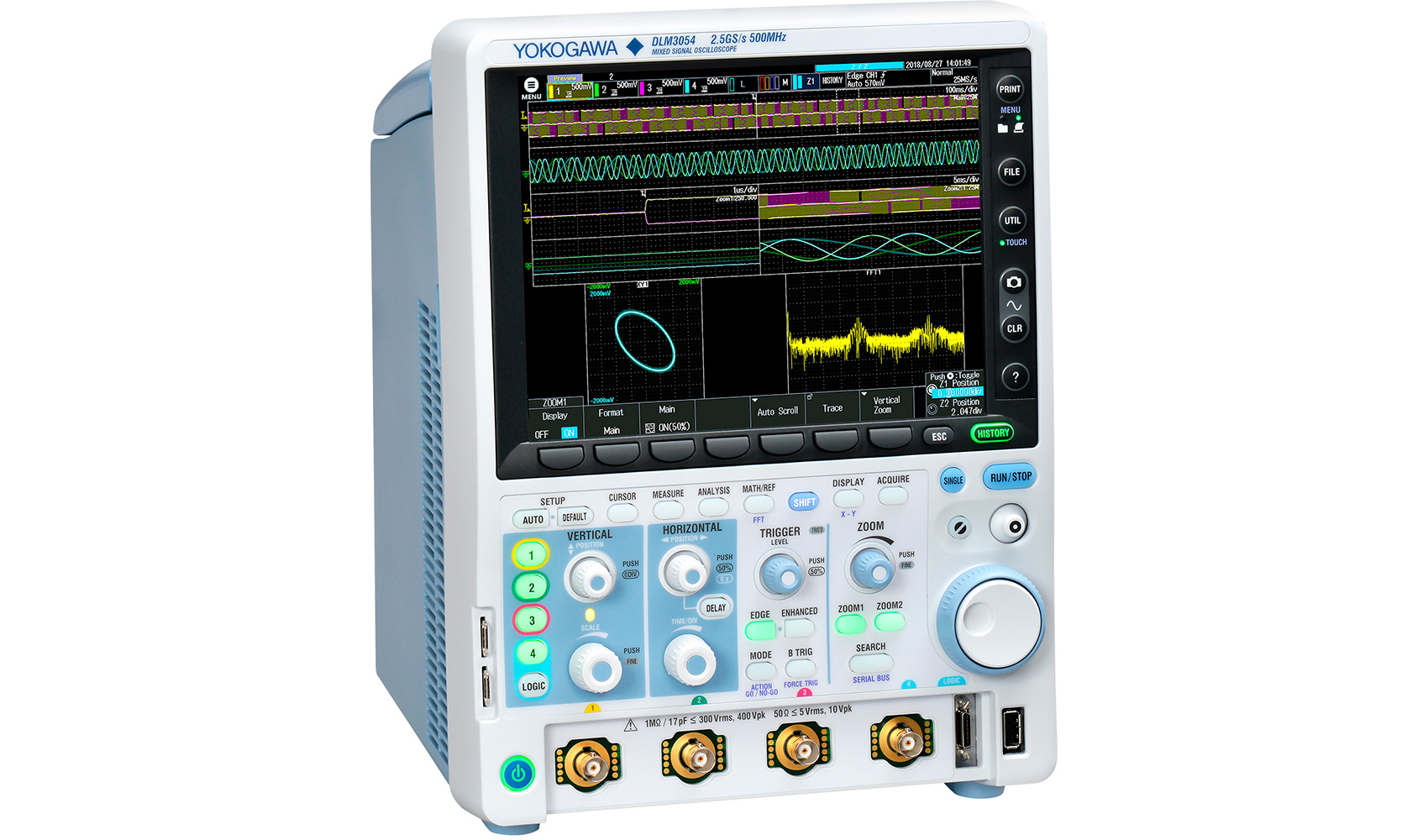 La serie DLM3000 combina una interfaz de pantalla tctil interactiva con un panel de control de osciloscopio tradicional...
