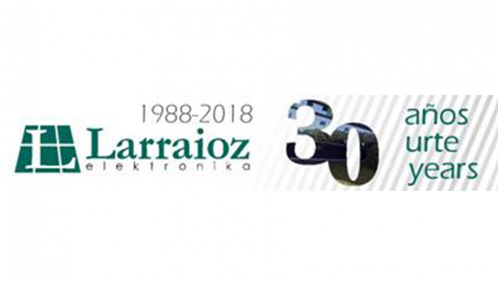 Logo conmemorativo del 30 aniversario de Larraioz Elektronika