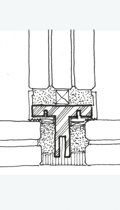 Figura 16. Detalle de unin entre vidrios