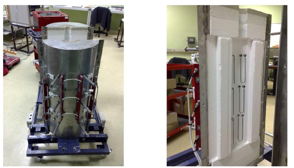 Figura 3. Horno de alta temperatura abierto