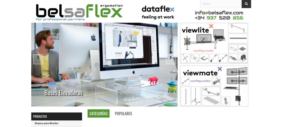 Belsaflex, pgina web dedicada a las soluciones de oficina