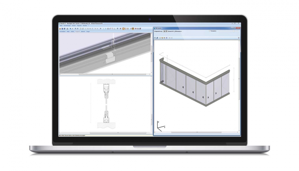 Klaes 3D es un software ideal para el desarrollo de cortinas de vidrio