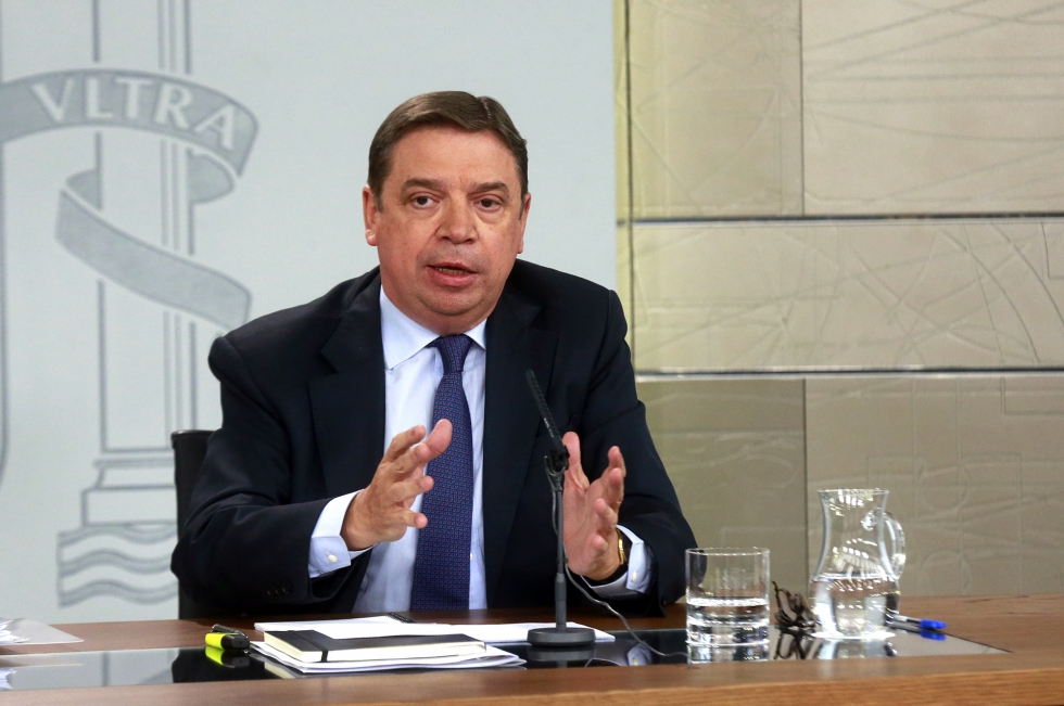 Luis Planas, ministro de Agricultura, en la rueda de prensa posterior al Consejo de Ministros