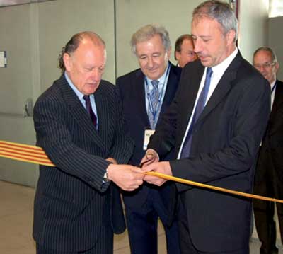 De izquierda a derecha: Ramn Martn, Jos Luis Fabrs y Enric Aloy, en la inauguracin de Sammi 2008
