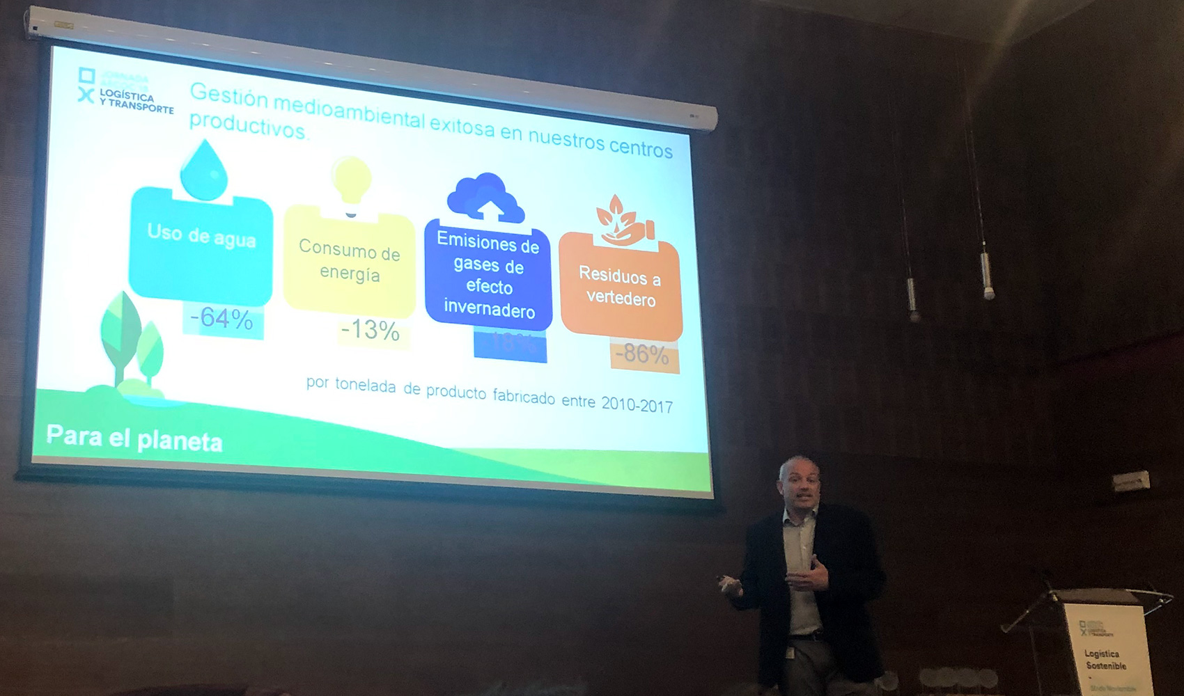 Francisco Javier Fras, responsable Sourcing Iberia de Nestl Espaa, mostr las cifras que ya ha obtenido la compaa en su estrategia medioambiental...