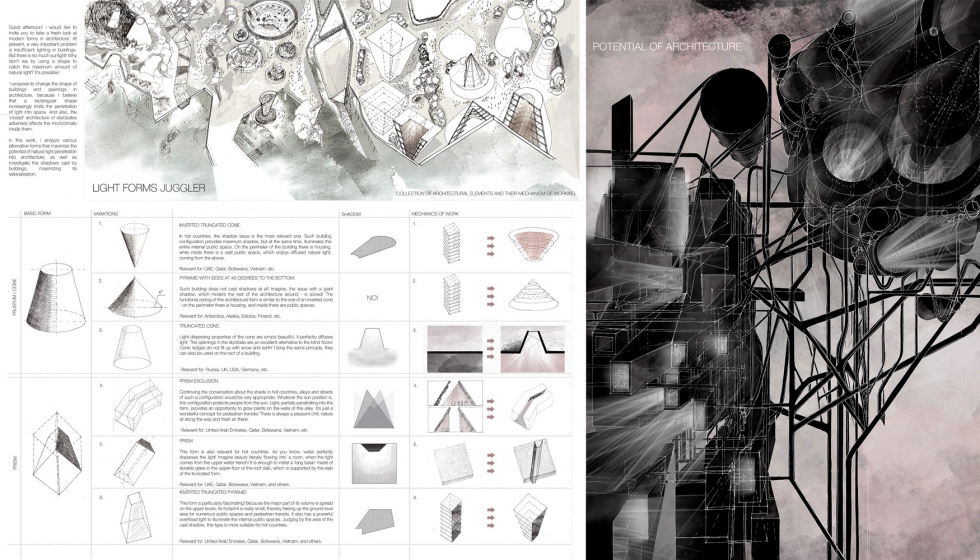 Panel del proyecto ganador 'Light Forms Juggler', de Anastasia Maslova